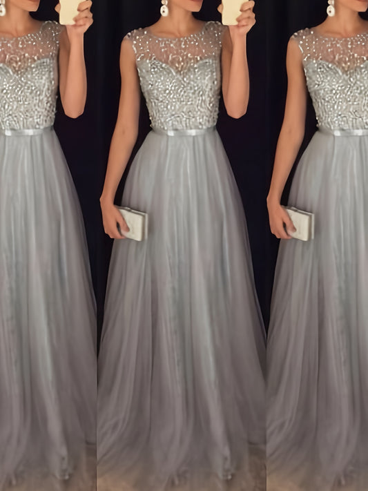 Sleeveless Long Formal Evening Gown