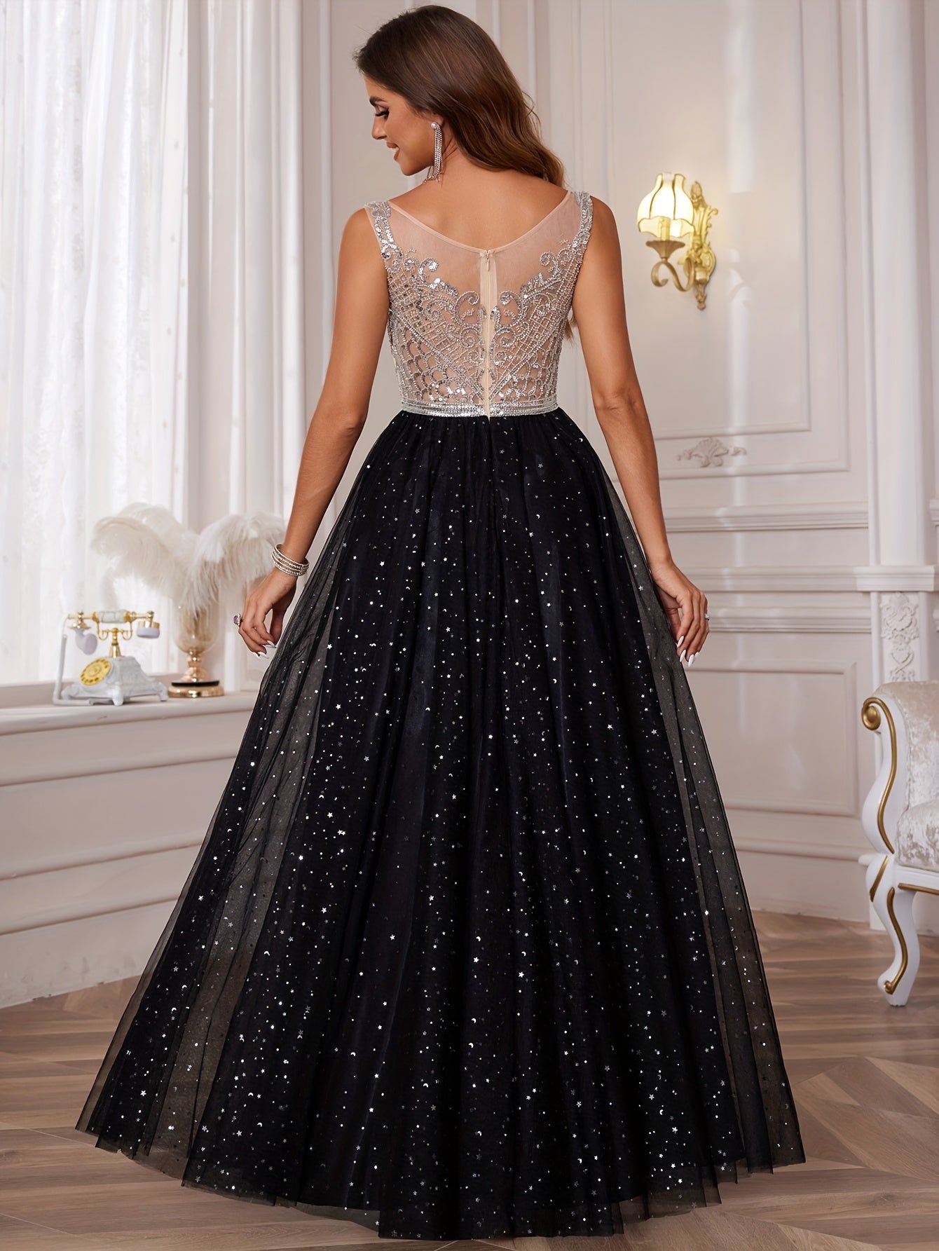 Long Luxury Hand Beading Formal Evening Dresses