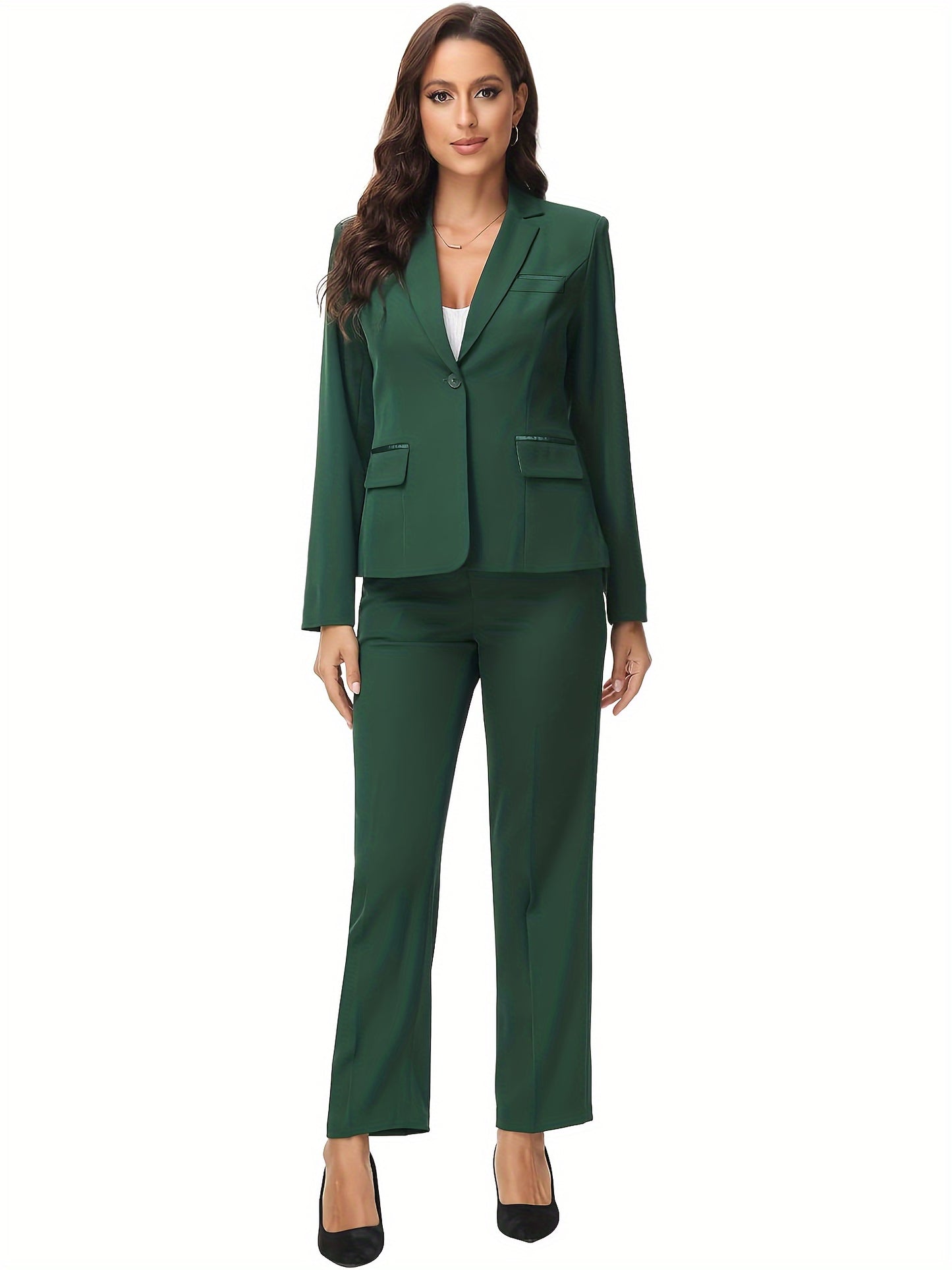 Plus Size Elegant Work Pantsuits