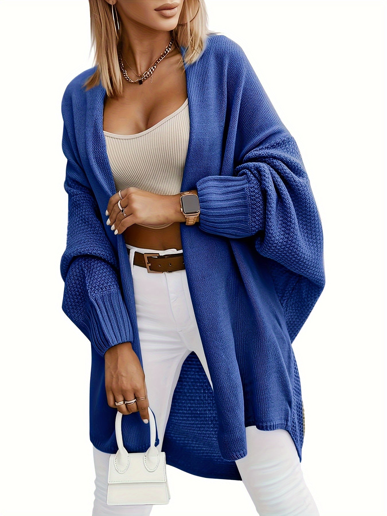 Women's  Batwing Sleeve Oversized Long Cardigan Sweaters