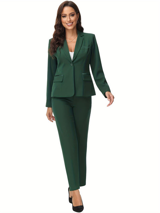 Plus Size Elegant Work Pantsuits