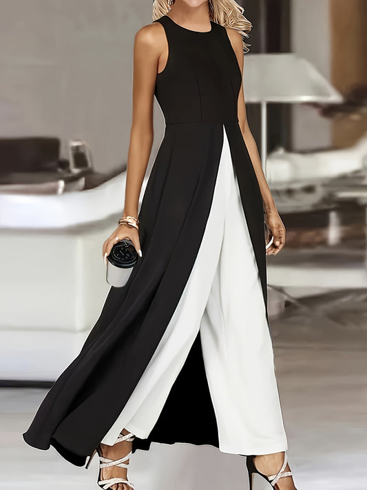 Elegant Sleeveless Wide Leg Jumpsuit