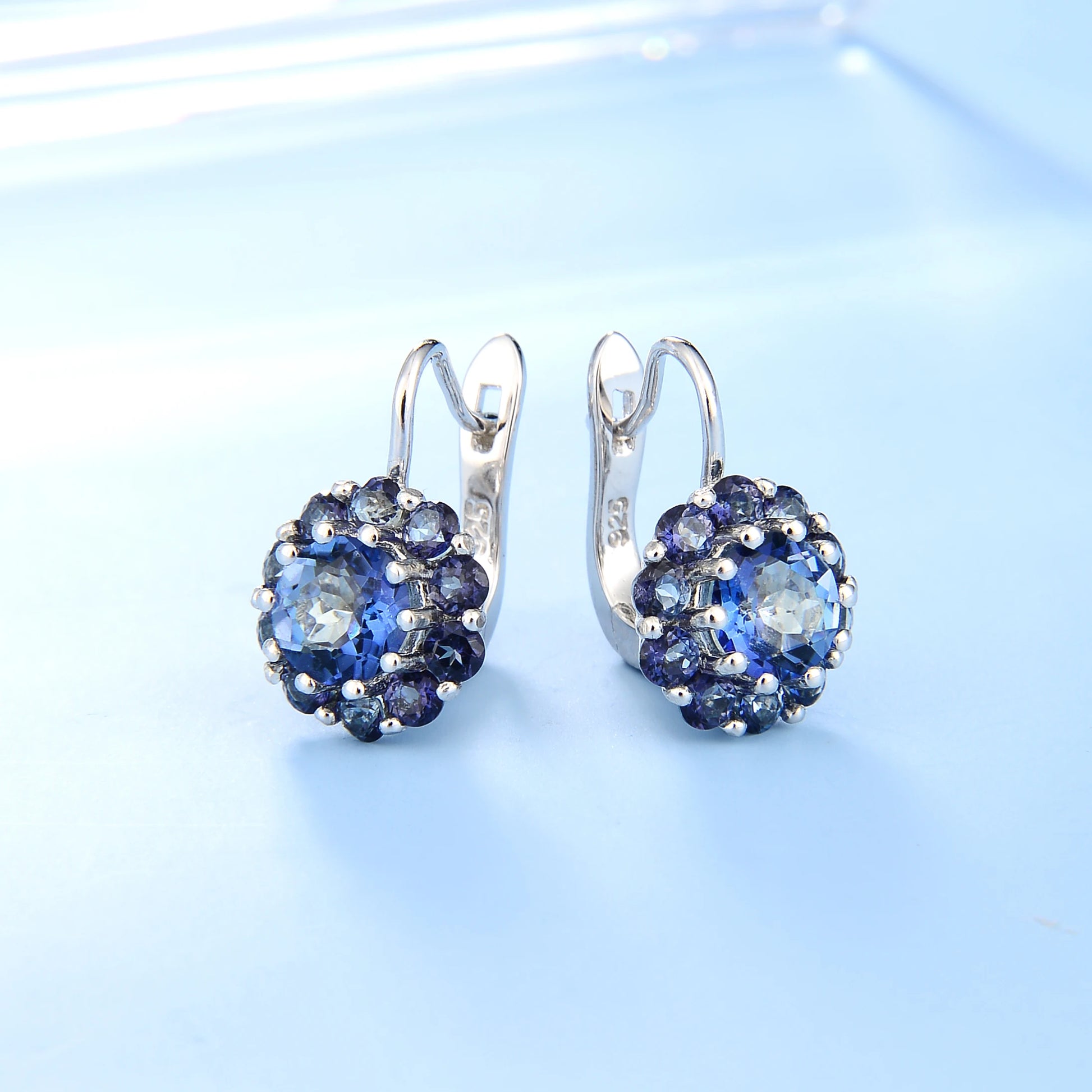 Blue Mystic Quartz Statement Earrings - All About Variety