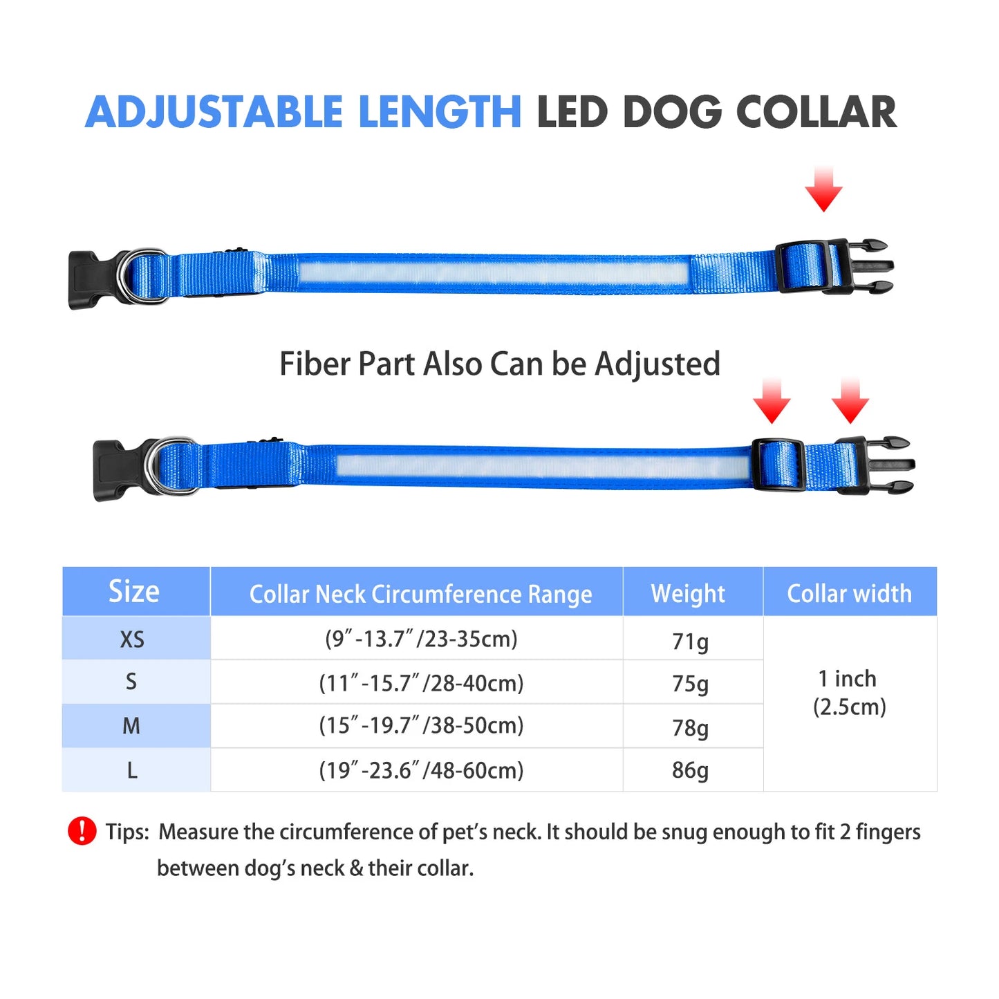 Luminous Dog  Waterpoof Safety Collars - All About Variety