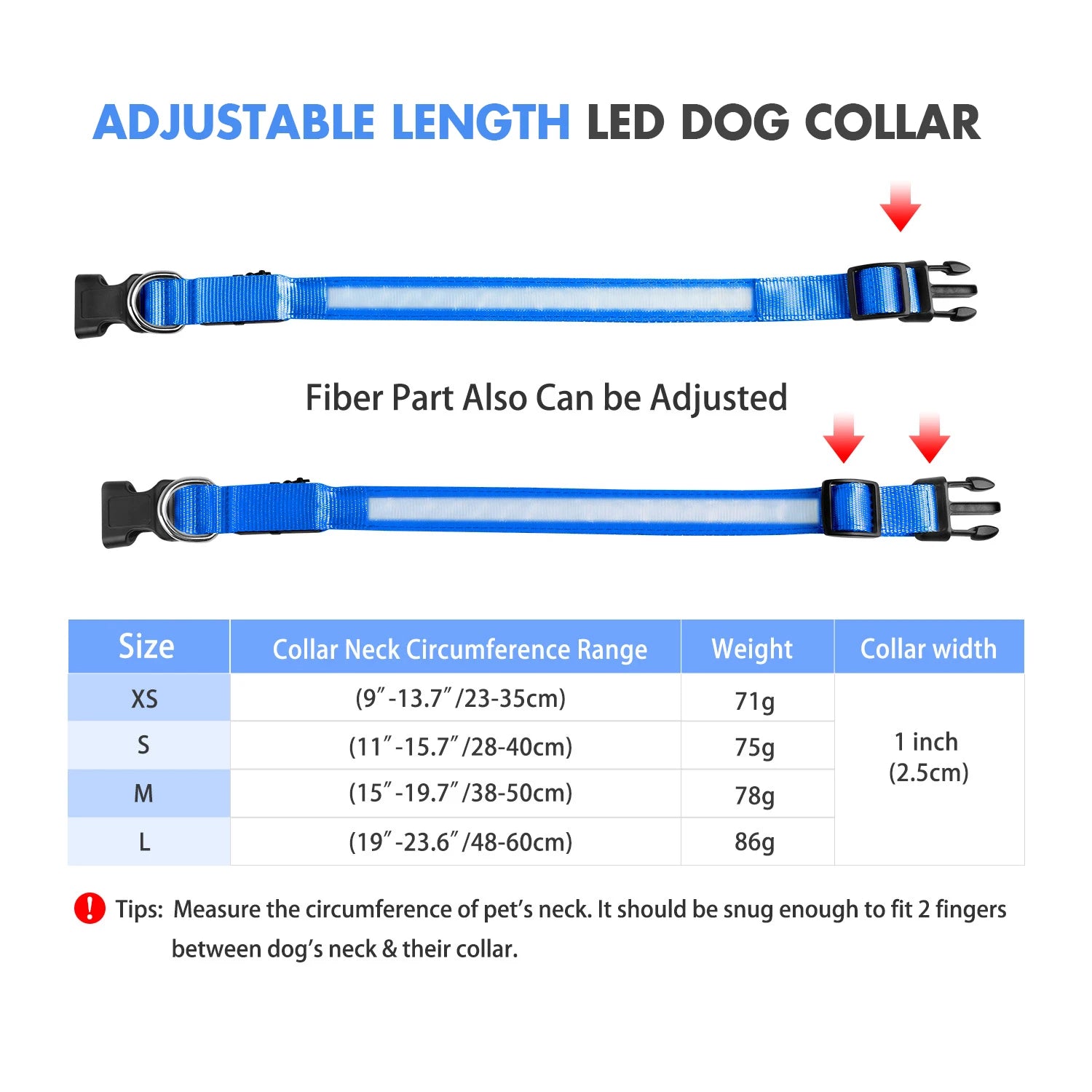 Luminous Dog  Waterpoof Safety Collars - All About Variety