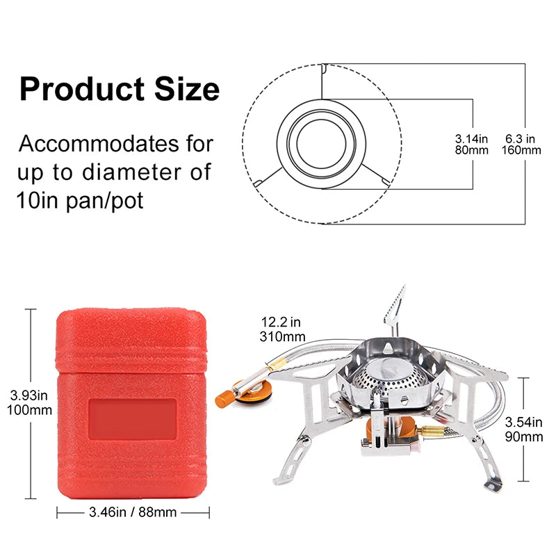 Wind Proof Gas Burner Outdoor Strong Fire Stove - All About Variety