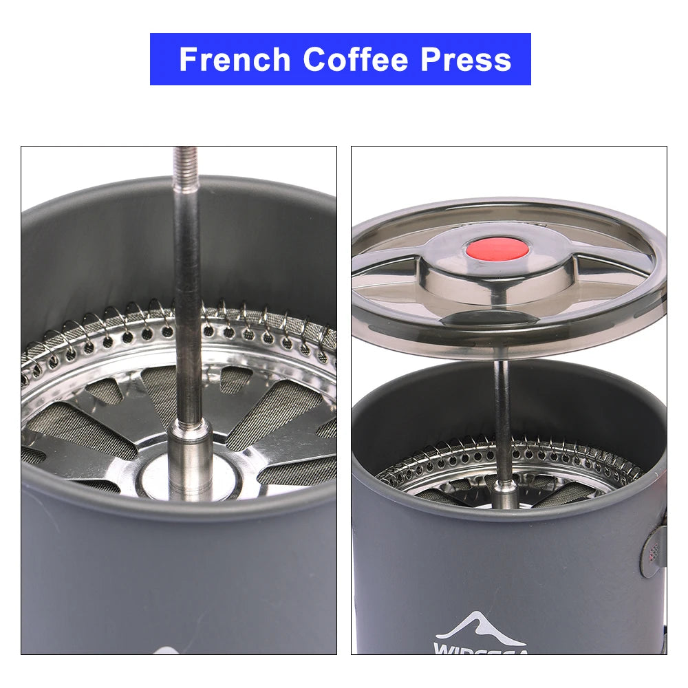 Camping Coffee Pot with French Press