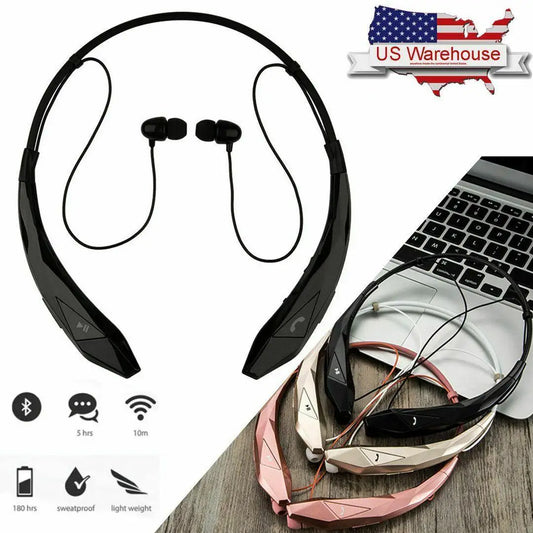 Wireless Neckband Earphone Headset Stereo Handsfree