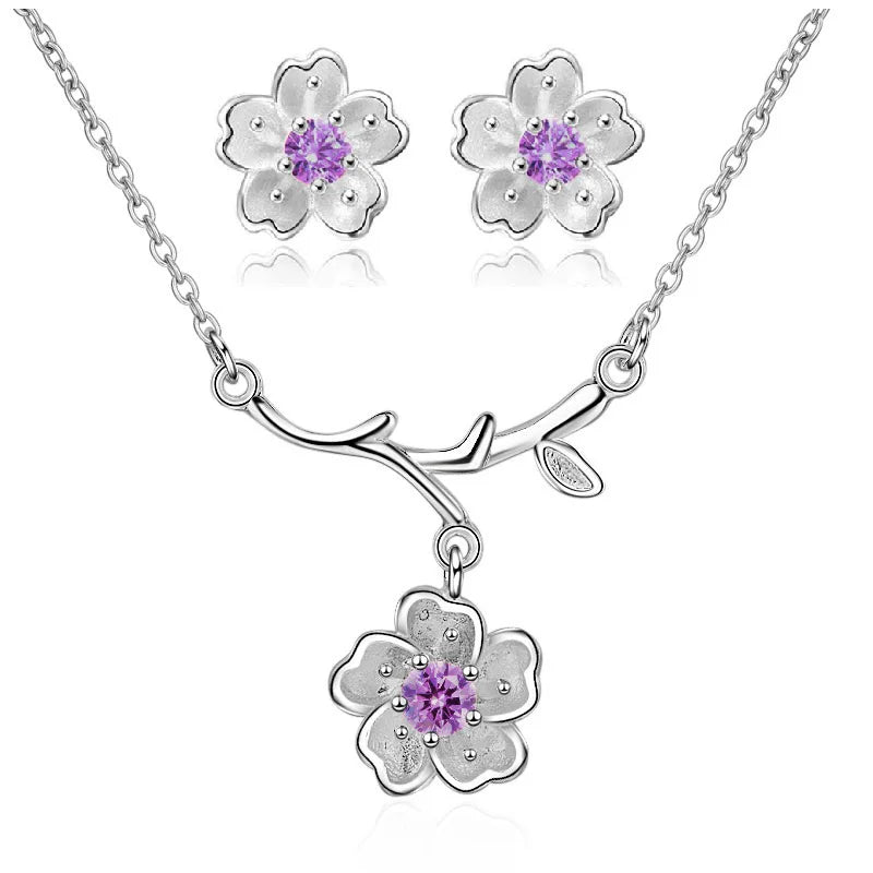 Cherry Blossoms Sakura Flower Jewelry Sets