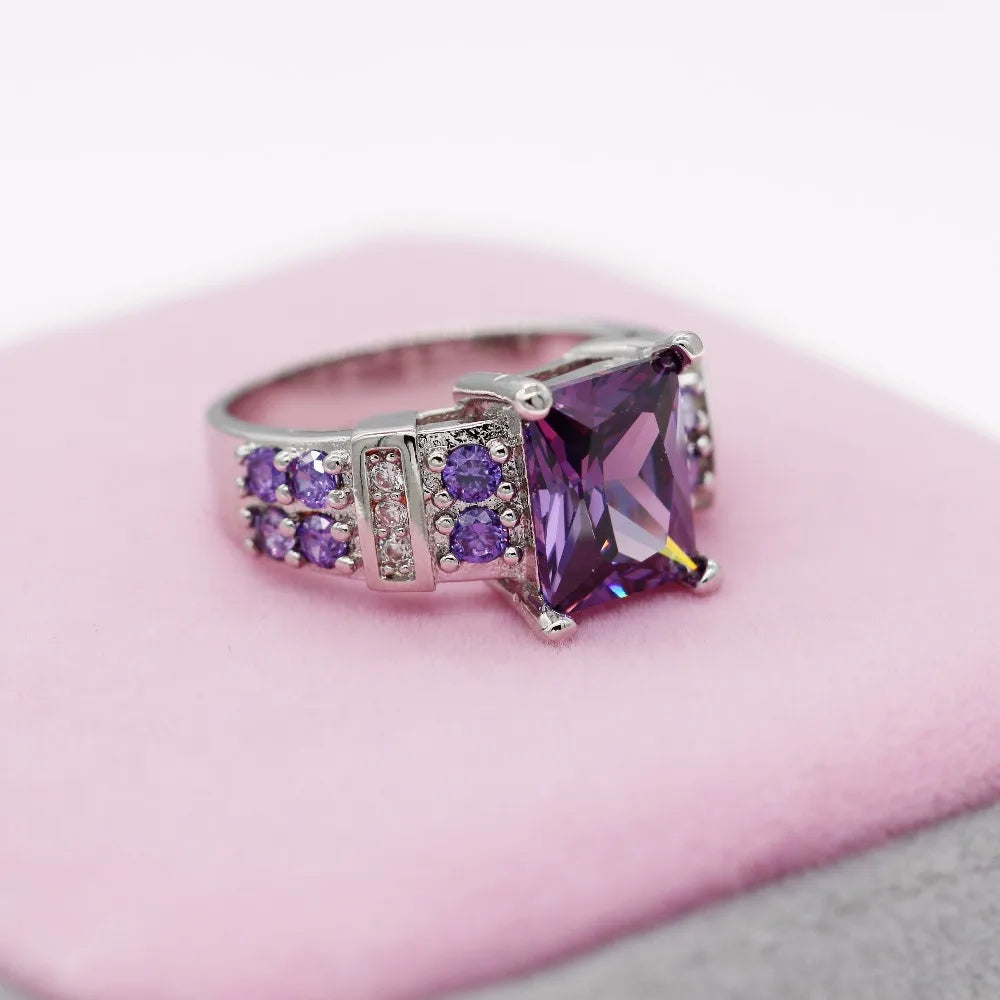 Cubic Zirconia Purple Ring