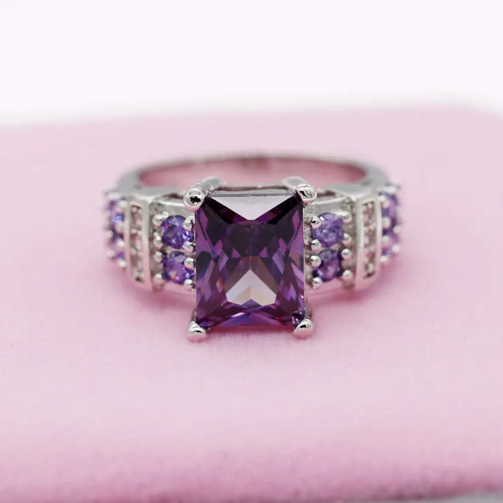 Cubic Zirconia Purple Ring