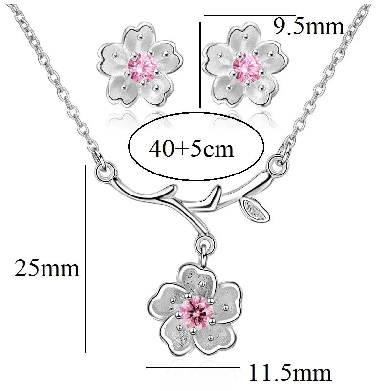 Cherry Blossoms Sakura Flower Jewelry Sets