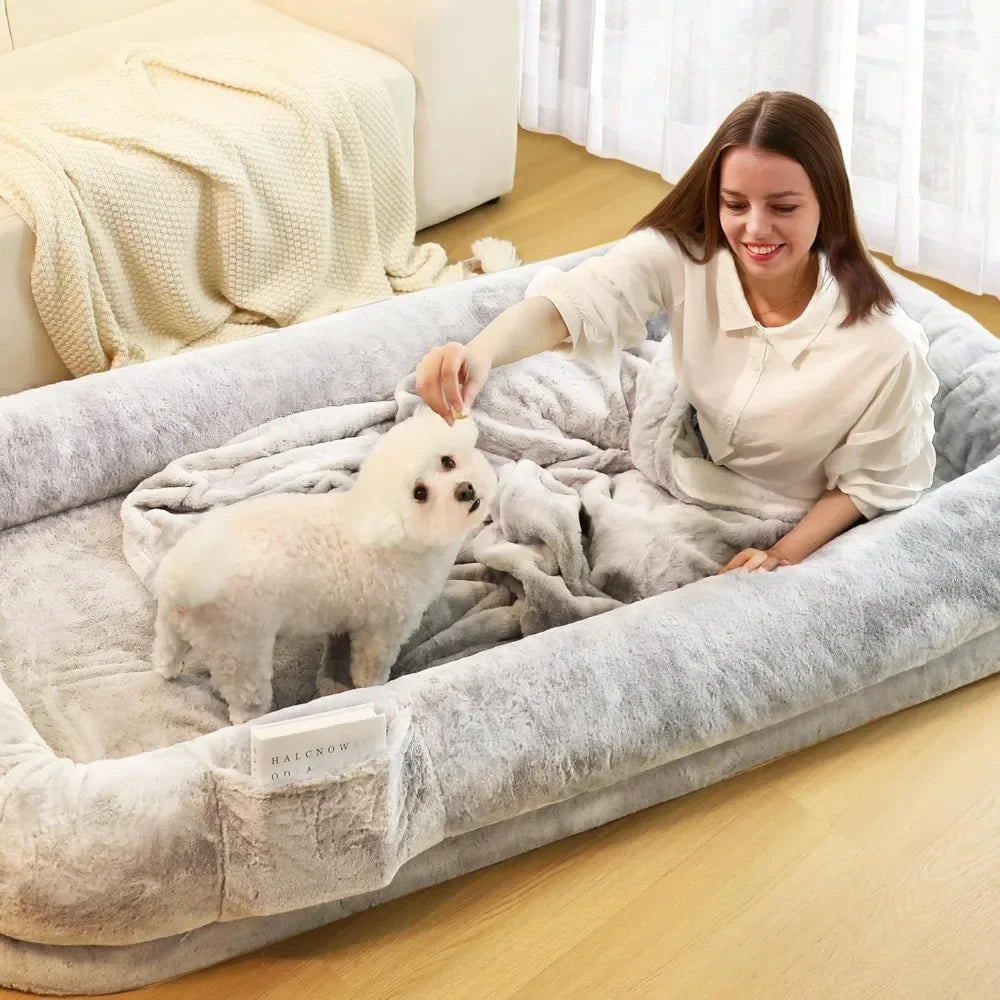 71"  Dog Bed, Removable Cover, Washable, Waterproof, Orthopedic