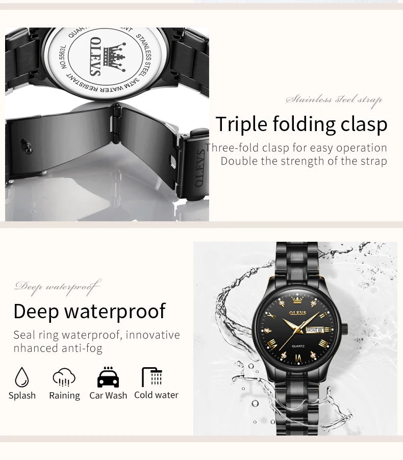 Stainless steel Waterproof  Ladies Watch - All About Variety