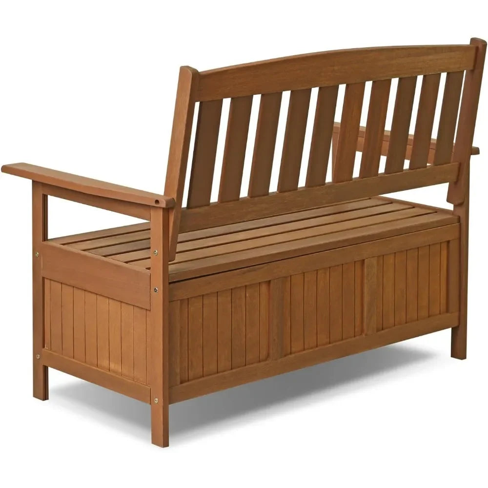 Hardwood Patio Furniture Bench Storage Box - All About Variety