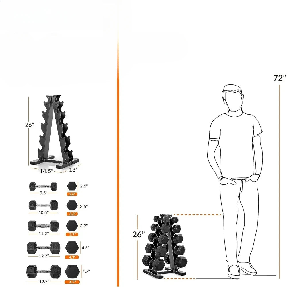 Dumbbell Set with Rack | Multiple Options  Fitness Equipment - All About Variety