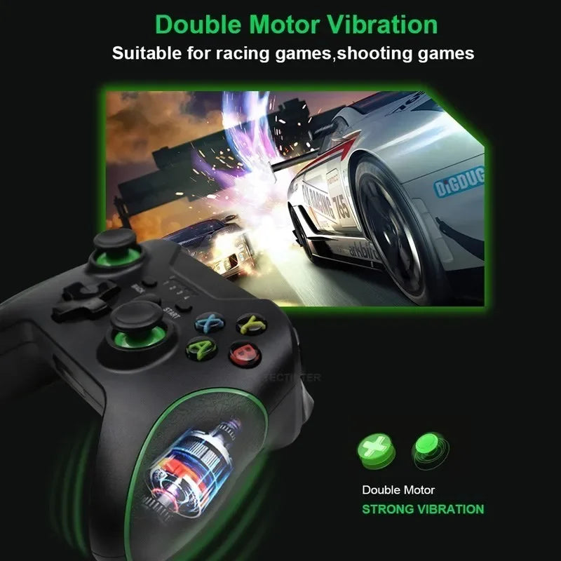 Wireless Gamepad Controller for PC with Dual Vibration