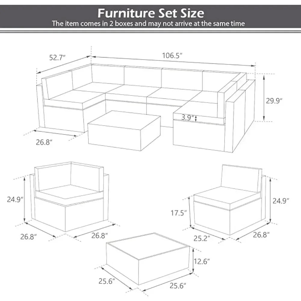 7-piece patio furniture set - All About Variety