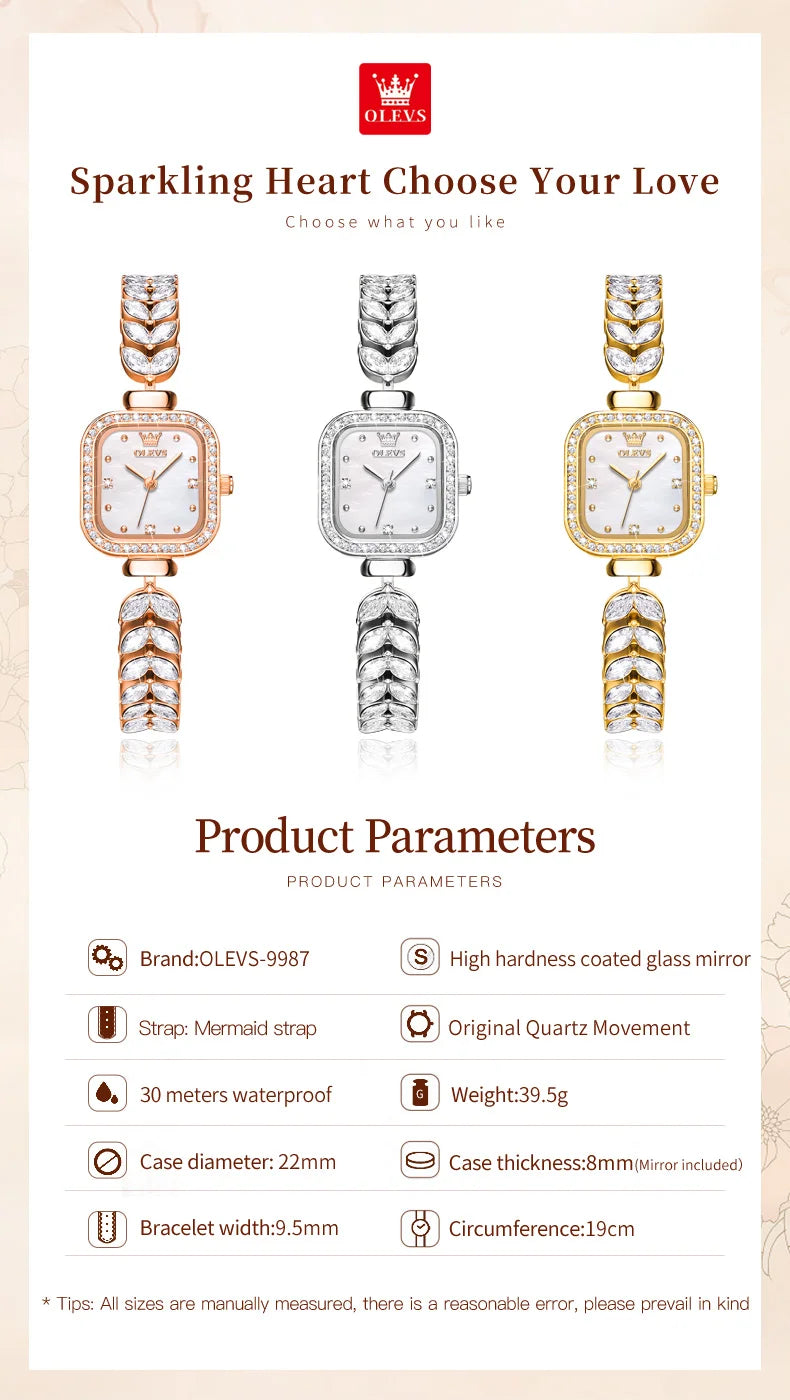 Luxury Square Diamond Dial Ladies' Watches - All About Variety