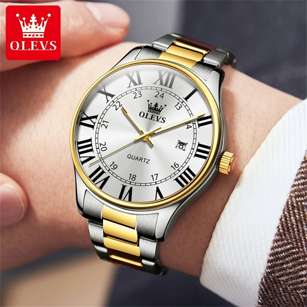 Quartz Stainless Steel Waterproof  Business Watch for Men - All About Variety