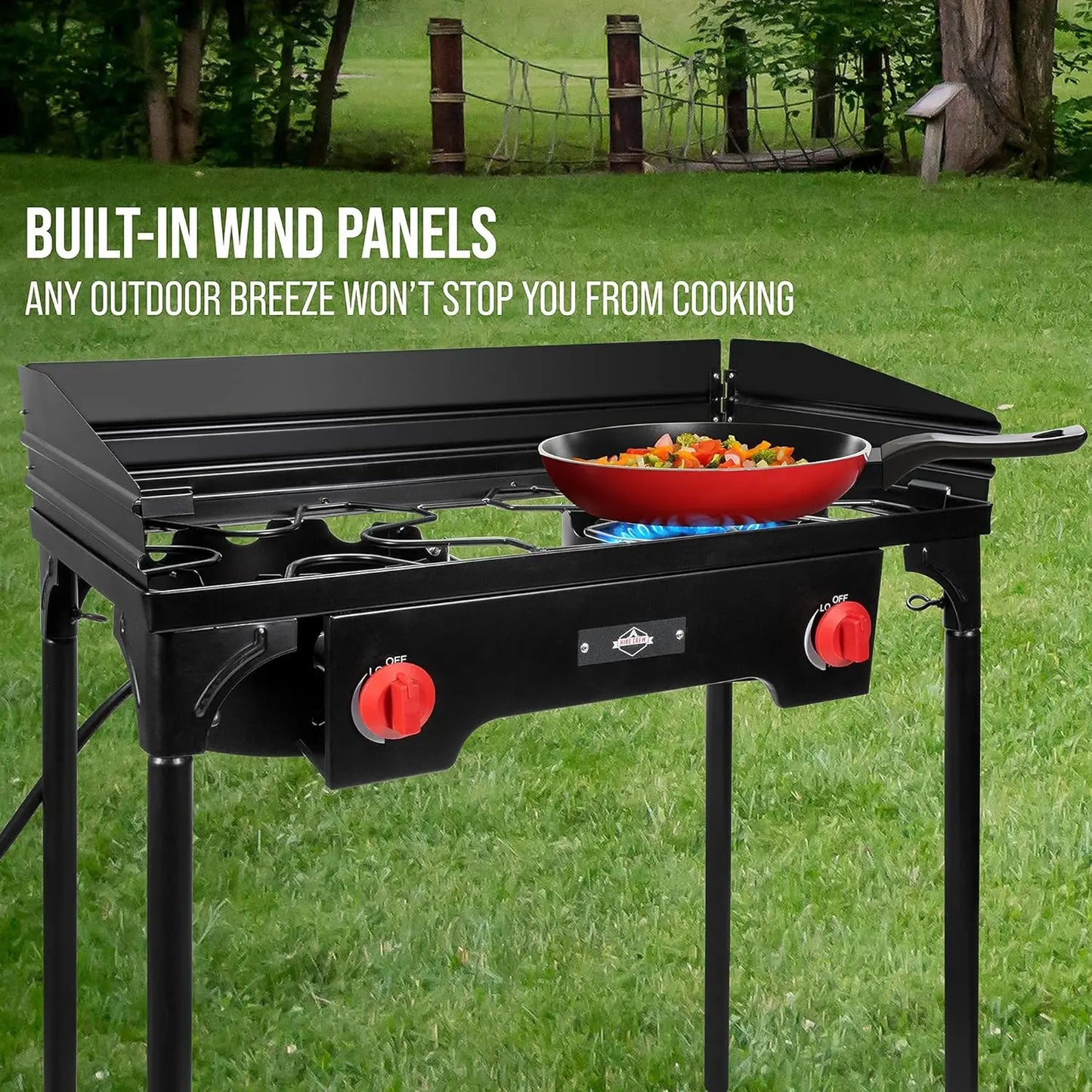 150,000 BTU Portable Propane Cooktop w/ Removable Legs