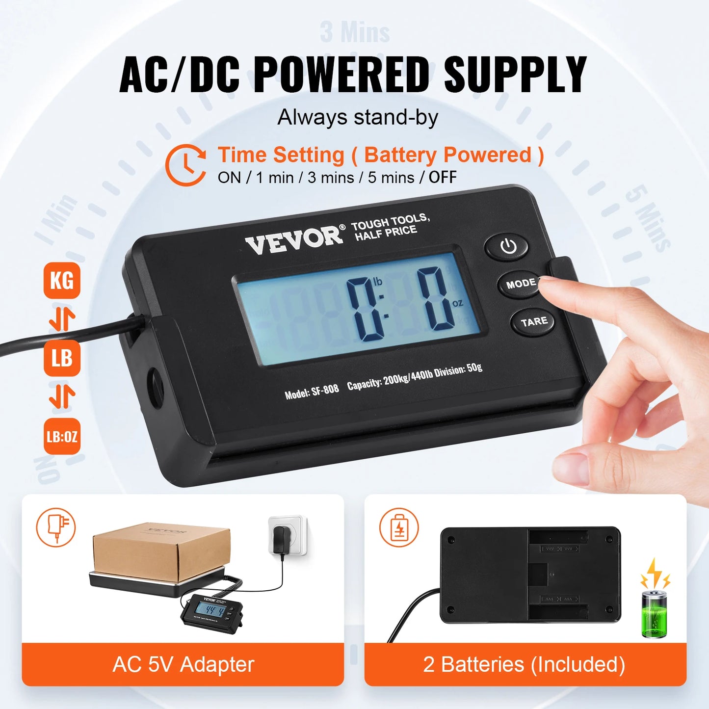 Weighing Scale with LCD Screen Timer for Luggage