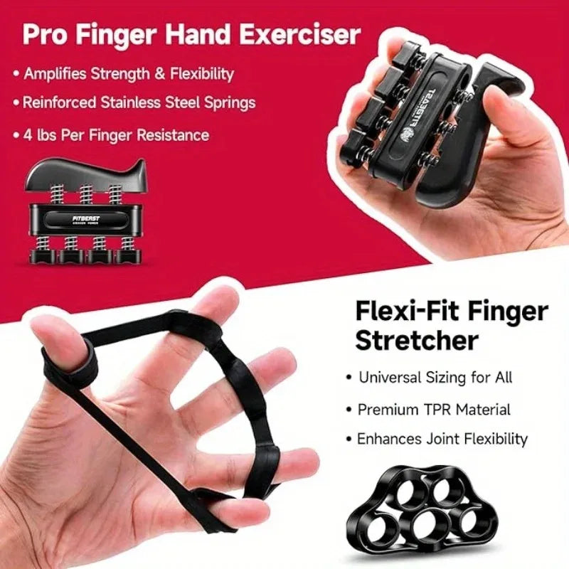 Grip Strengthener - 5 Piece Kit with Hand Grips