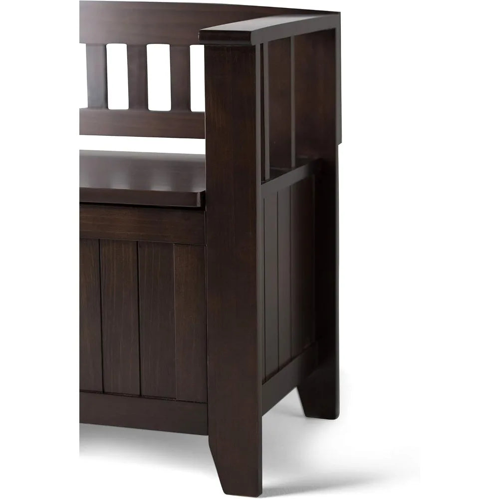 WOOD 48 Inch Wide Transitional Entryway Storage - All About Variety