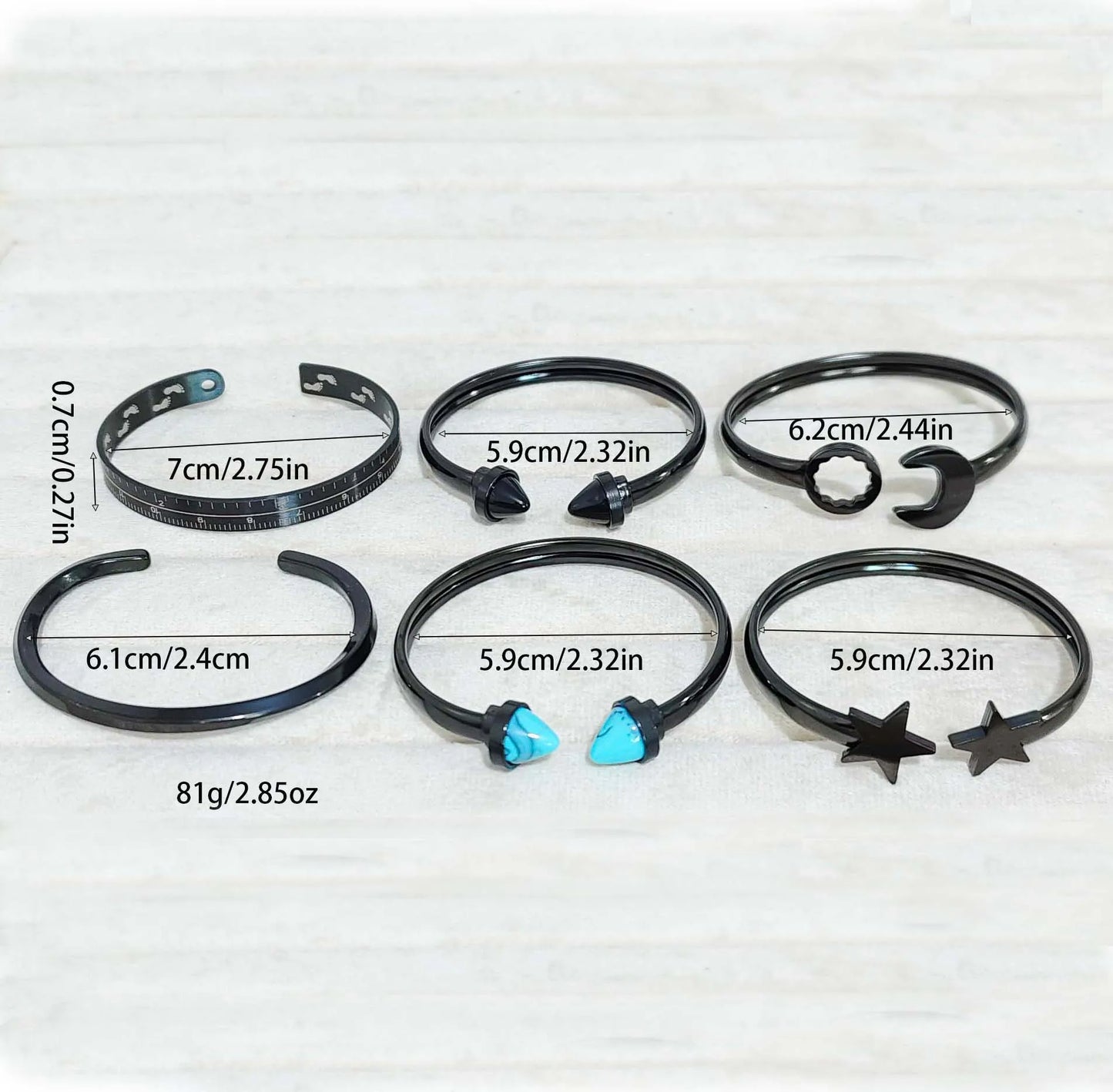 Stainless steel bracelet turquoise high-end jewelry set