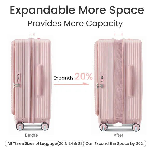 3 Piece Expandable Carry On Luggage TSA Approved