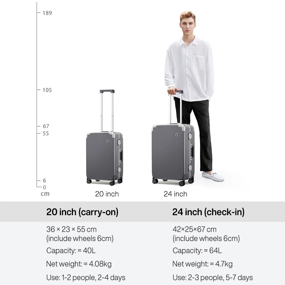 20''  Rolling Luggage PC Hardside