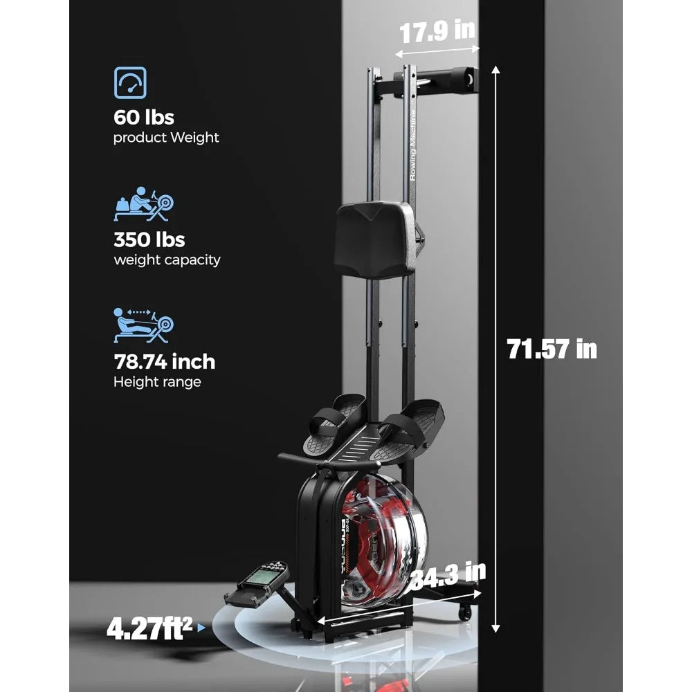 Foldable Rower for Home Use with Bluetooth