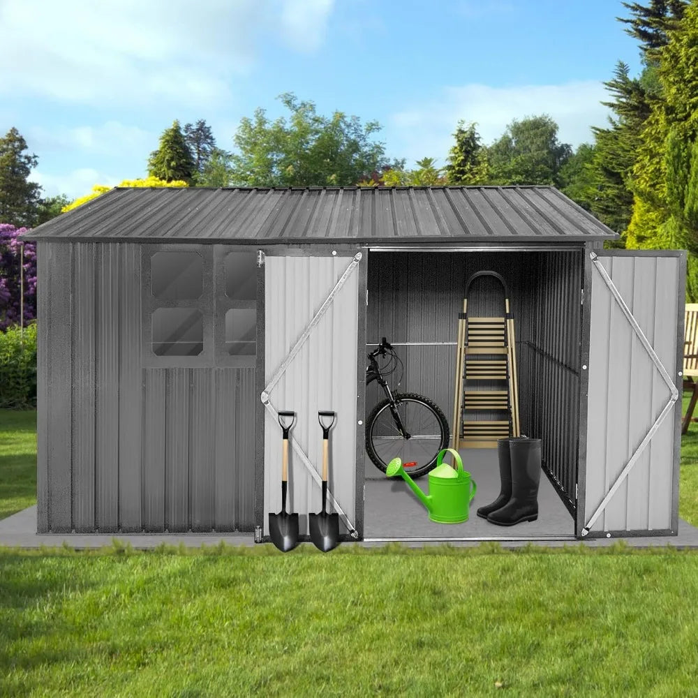 10x8 ft Metal Outdoor Storage Shed - All About Variety