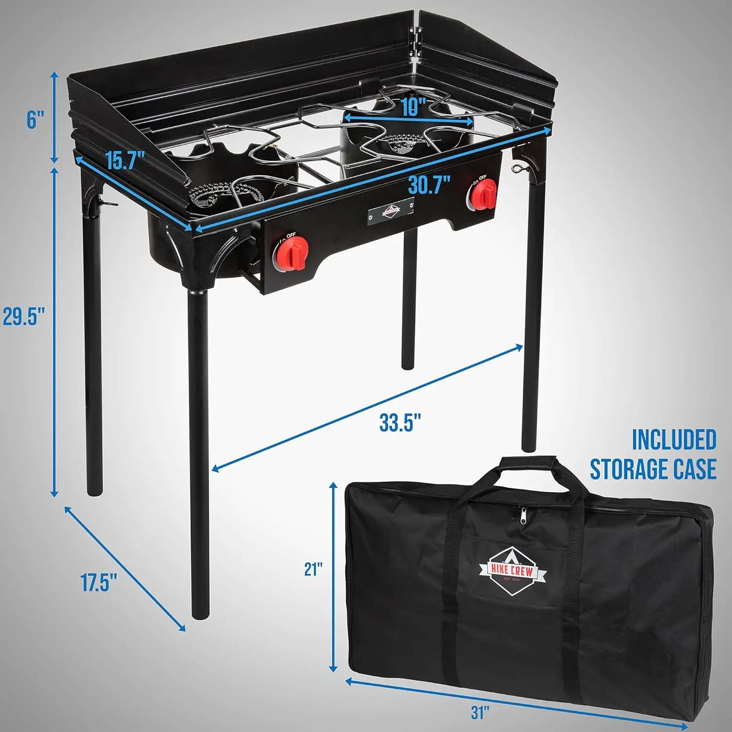 150,000 BTU Portable Propane Cooktop w/ Removable Legs