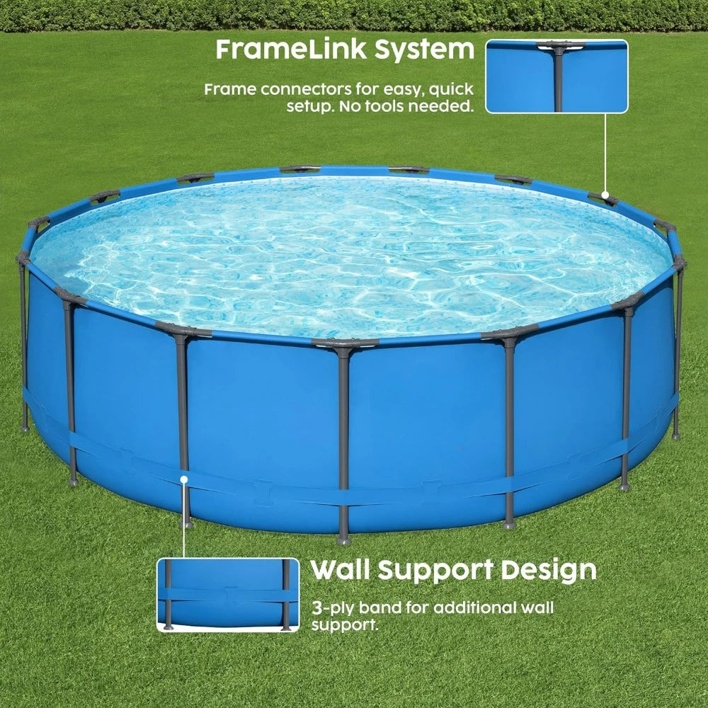 15’ x 48"Outdoor Backyard Family Swimming Pool - All About Variety