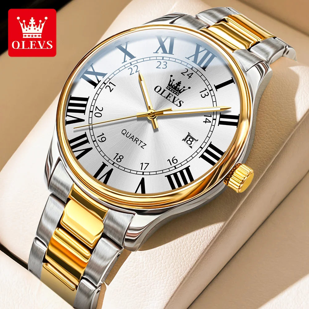 Quartz Stainless Steel Waterproof  Business Watch for Men - All About Variety