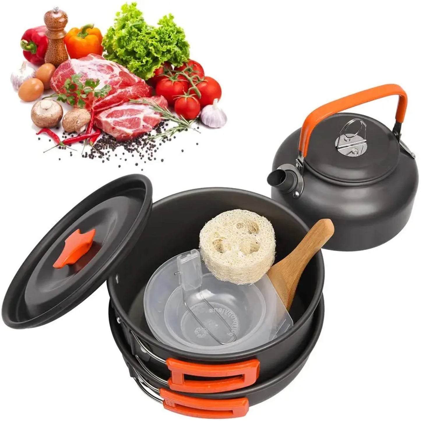 Camping Outdoor Aluminum Cooking Set