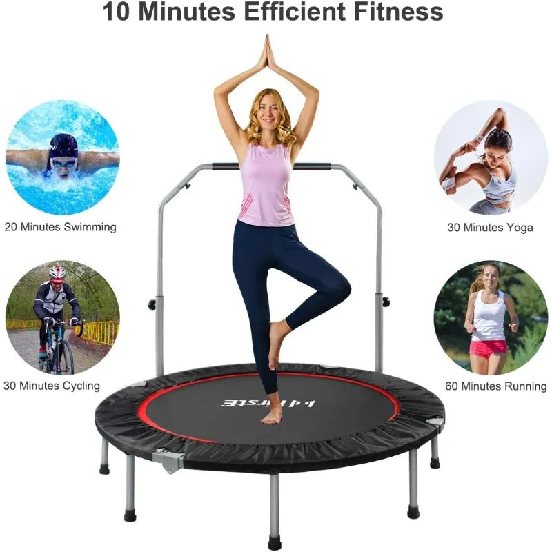 Foldable Fitness Trampolines with 4 Level Adjustable Heights - All About Variety