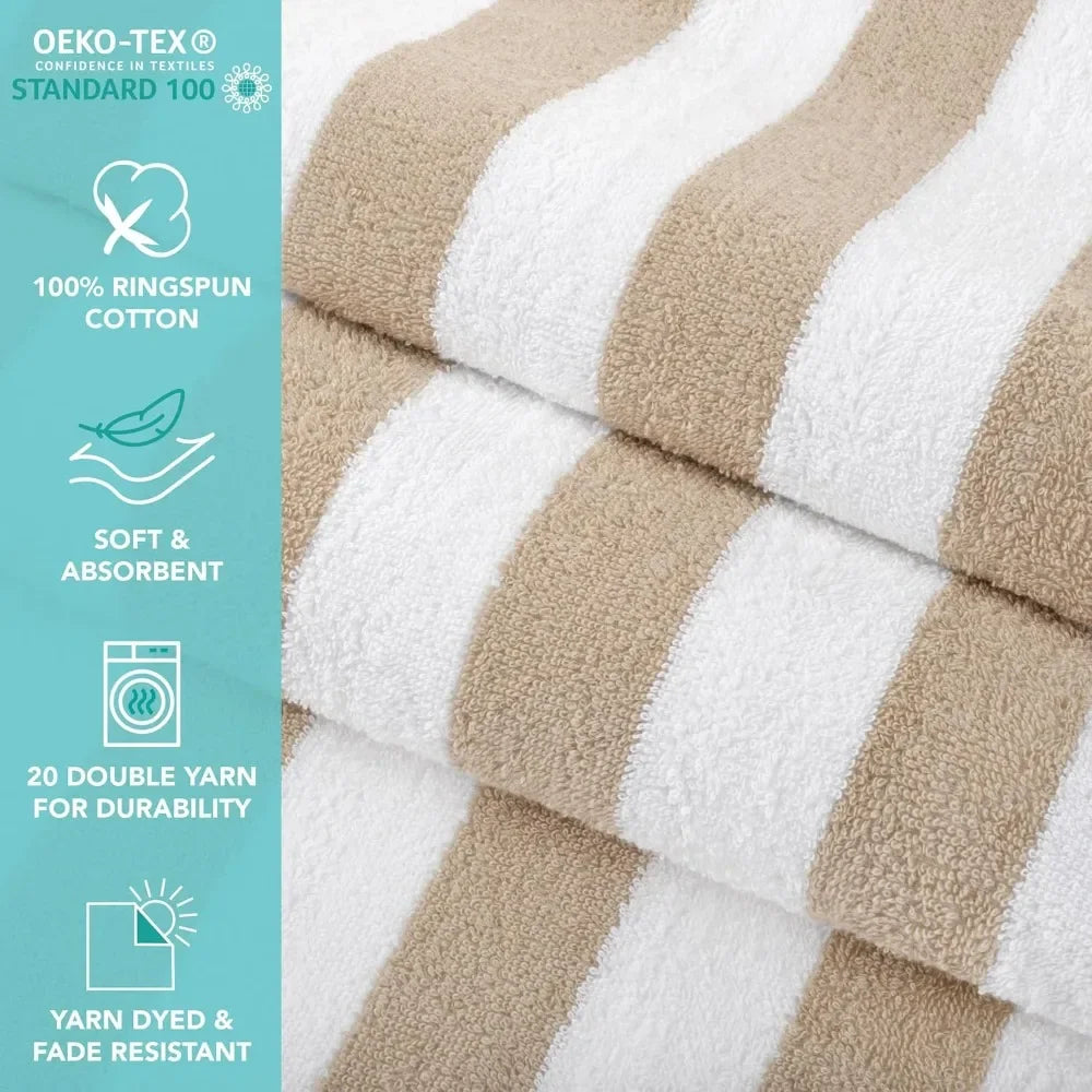 Pack of 4 Towels for Pool Oversized 30 x 70