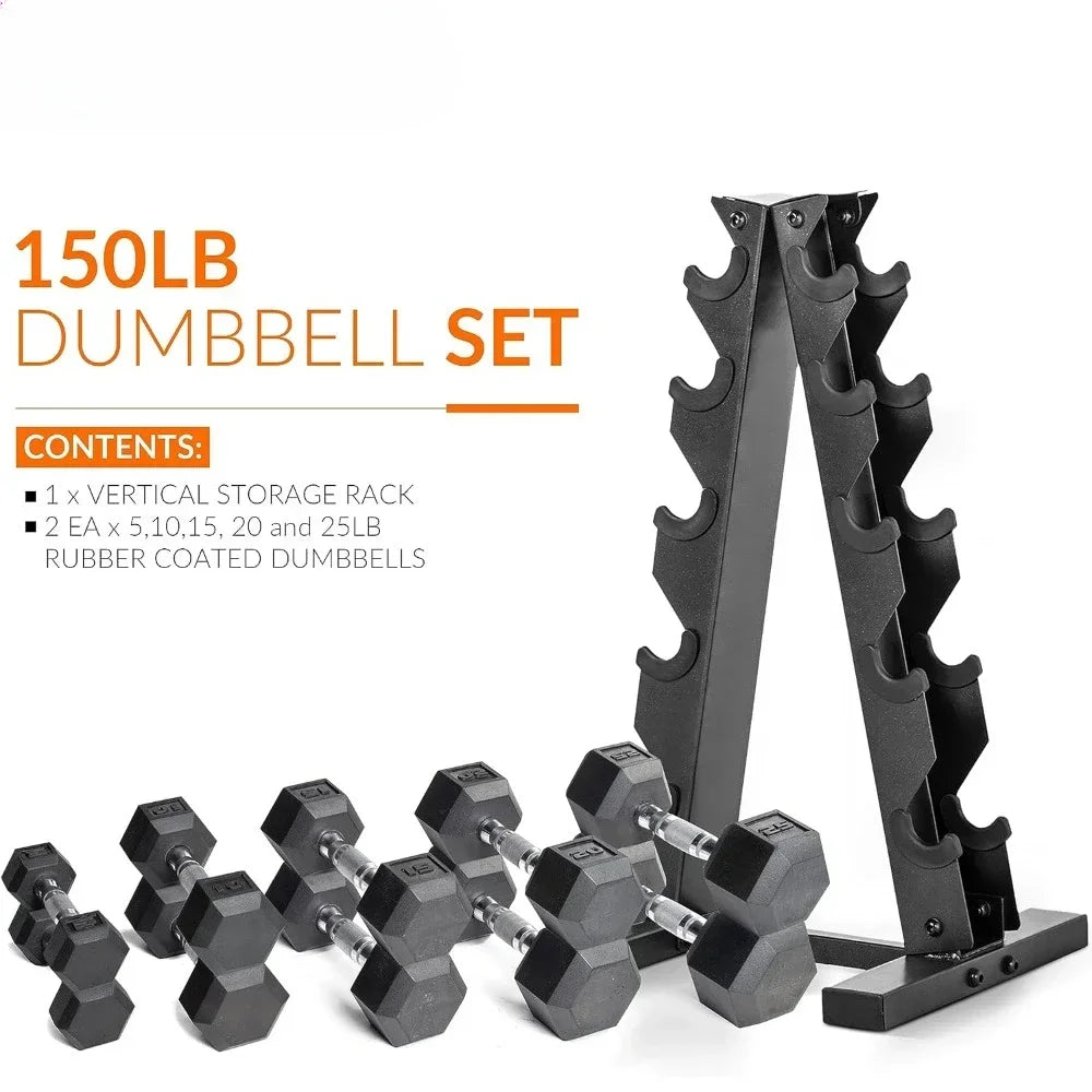 Dumbbell Set with Rack | Multiple Options  Fitness Equipment - All About Variety