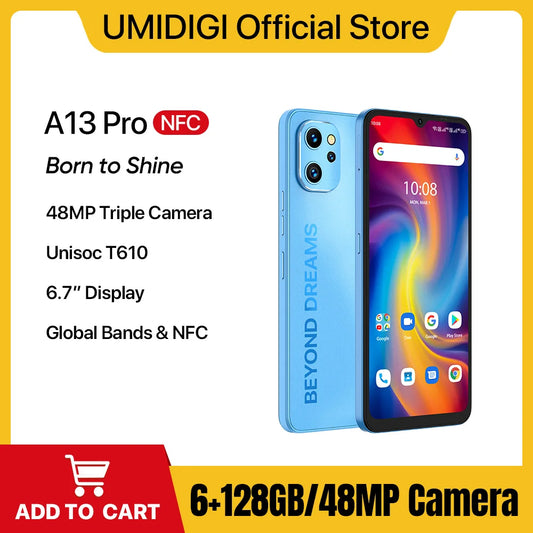 A13 Pro Android Smartphone Triple Camera