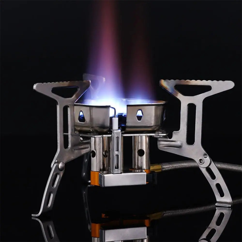 3-Core Burner Portable Collapsible Camp Stove Set