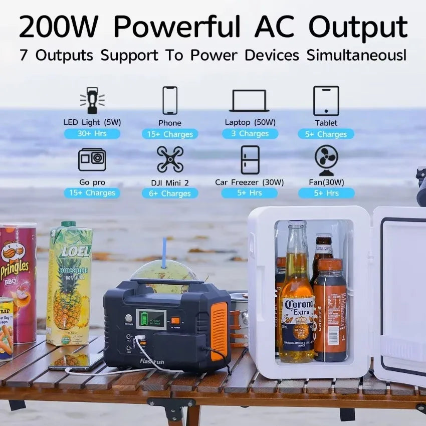 Generator Power Station with Foldable Solar Panel Battery