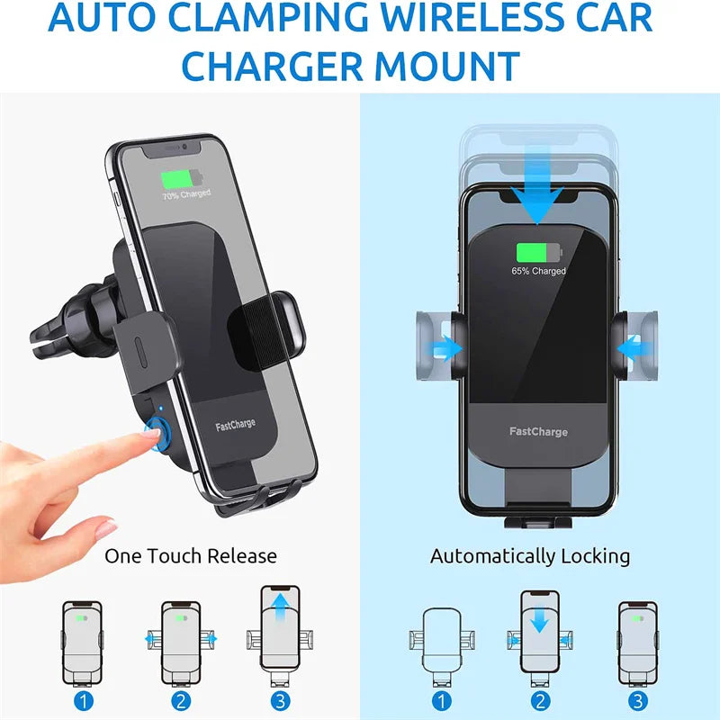 Dashboard car mobile phone wireless charging holder