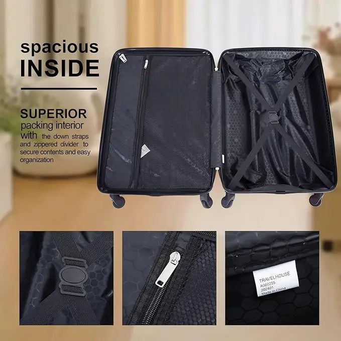 Luggage Set Double Spinner Wheels TSA Lock