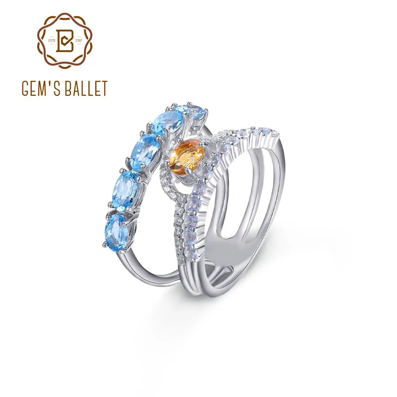 Birthstone Multi Gemstone Topaz  Ring - All About Variety