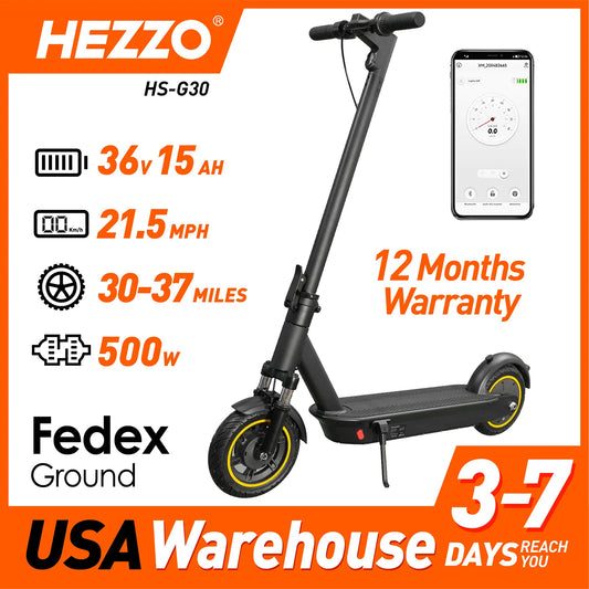 Electric Scooter  21MPH 37.5 Miles 10 Inch Foldable