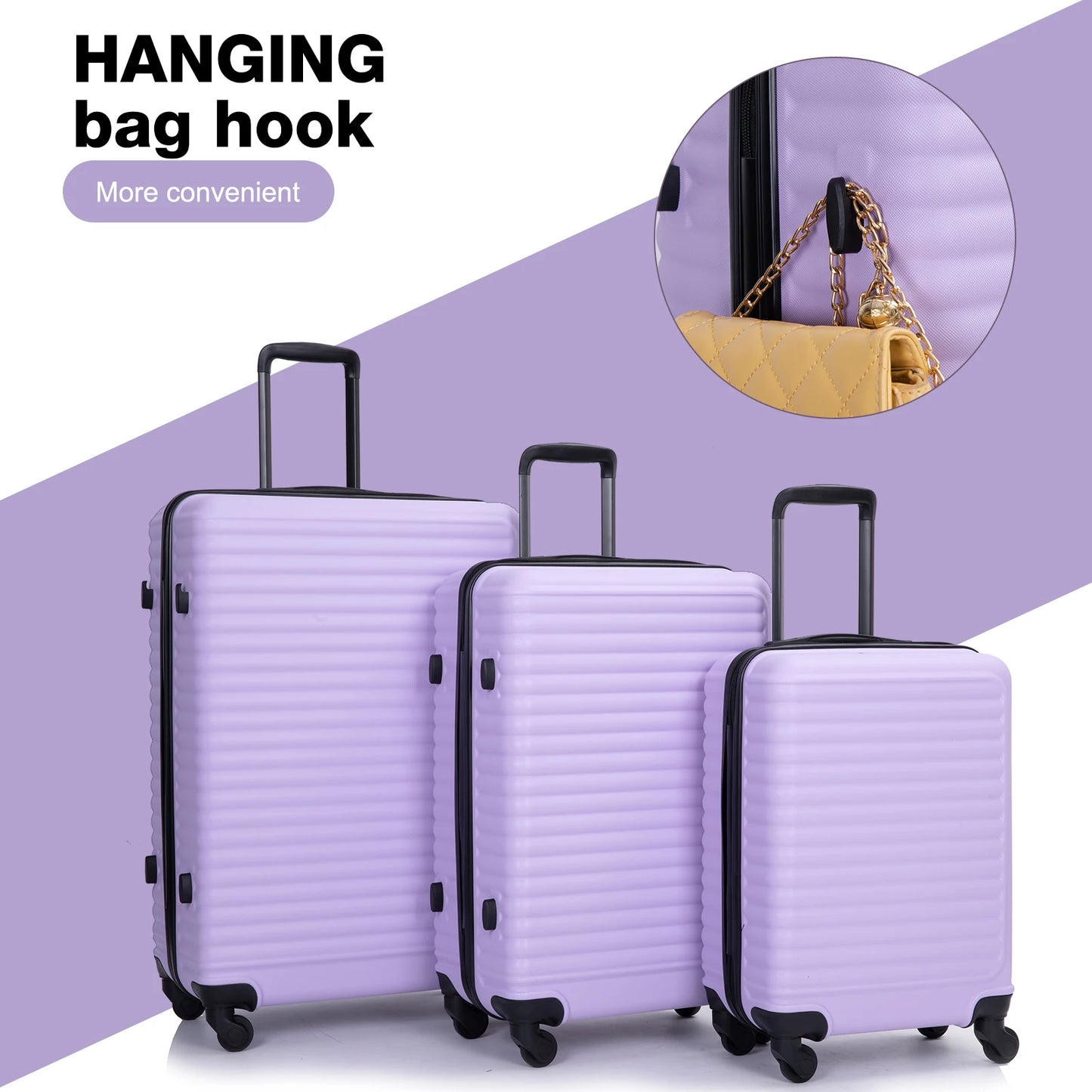 3 Piece Luggage Set 20in 24in 28in