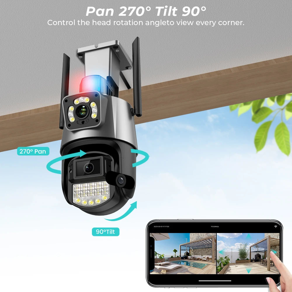 8MP 4K Auto Tracking Waterproof Security Video Surveillance