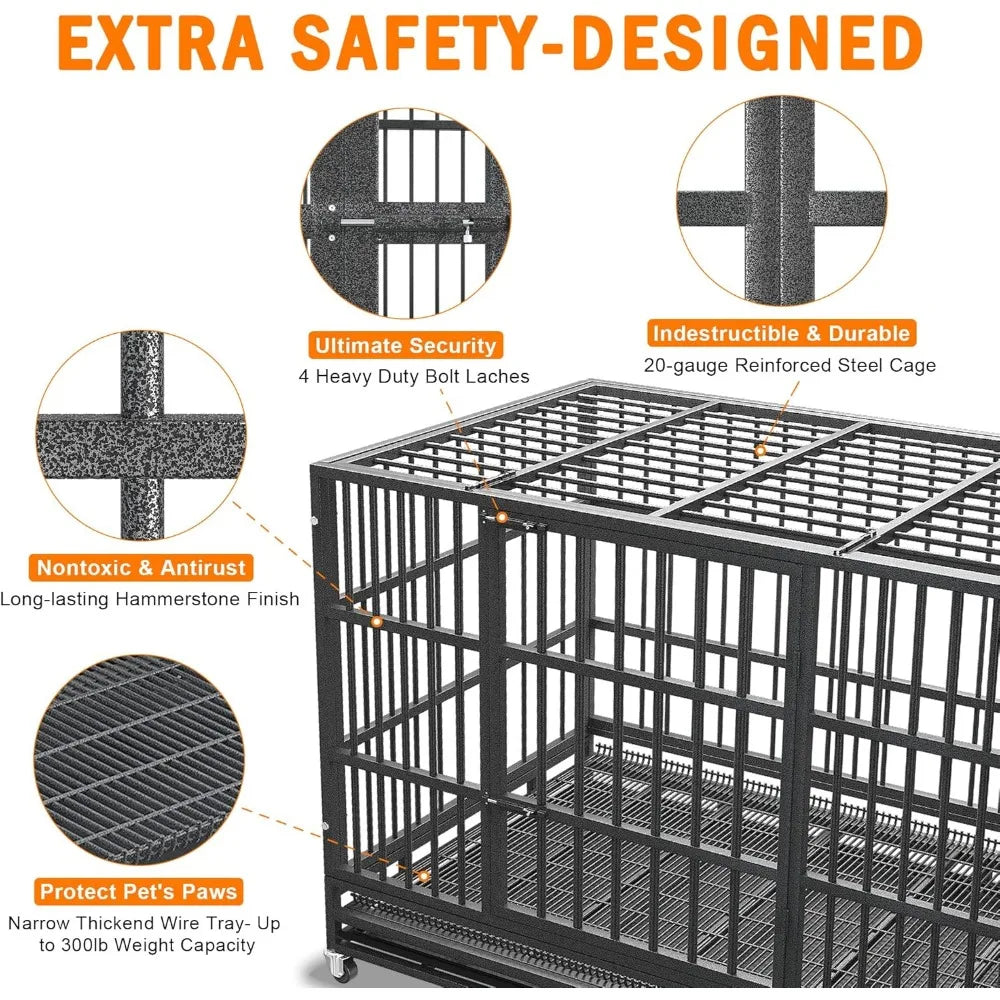 Heavy Duty Escape-Proof Dog Kennel for Large Dogs